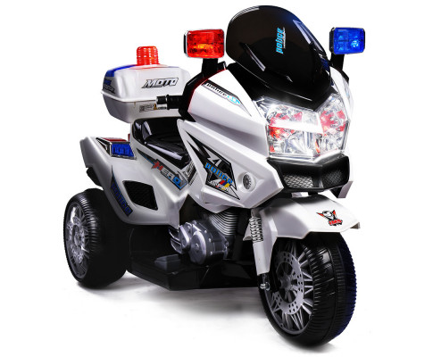 ROVO KIDS Electric Ride-On Motorcycle Children Police Patrol Bike Toy Trike