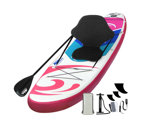 Weisshorn Stand Up Paddle Board 11ft Inflatable SUP Surfboard Paddleboard Kayak Surf Pink