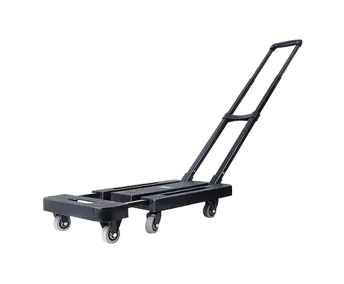 Foldable Hand Flatbed Trolley Cart 6 x 360 Degree Rotating Wheels with Maximum Load 200Kg