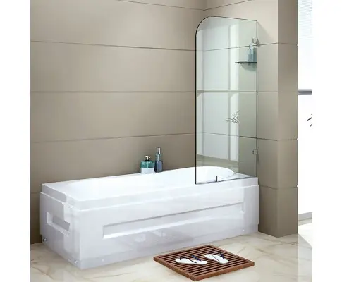 700 x 1450mm Frameless Bath Panel 10mm Glass Shower Screen By Della Francesca