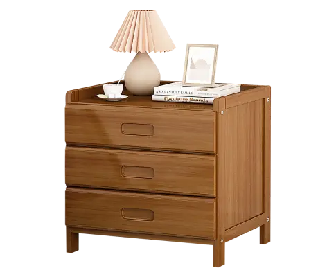 Bamboo Bedside Table Nightstand Storage Bedroom Sofa Side Stand