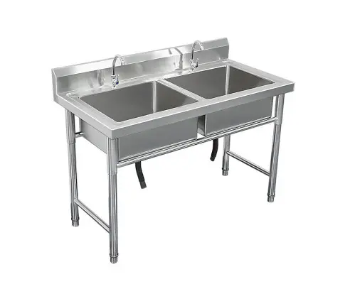 Freestanding Double Stainless Steel Kitchen Sink