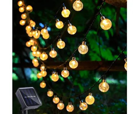 NOVEDEN 200 Light Bulb Solar String Light (Warm Light)