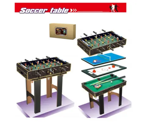 4 in 1 Soccer Table Football Pool Hockey Table Tennis for Kids 3+