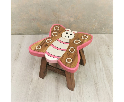 Kids Wooden Stool Butterfly