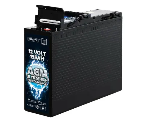 Giantz AGM Deep Cycle Battery 12V 135Ah Slim Box Portable Solar Caravan Camping