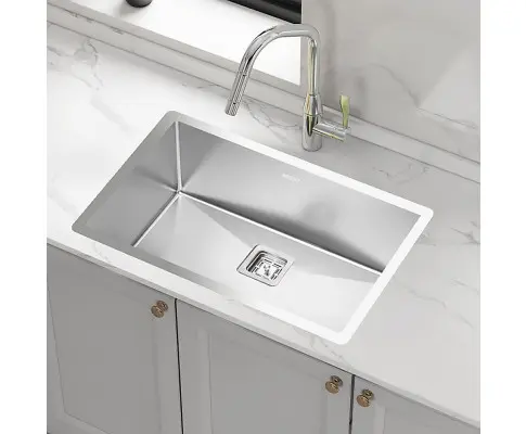 810x505mm Handmade 1.5mm Stainless Steel Undermount / Topmount Kitchen Sink with Square Waste