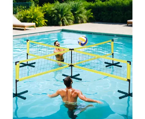 Everfit Water Volleyball Net Set Portable Swimming Pool Nets Game Four Square