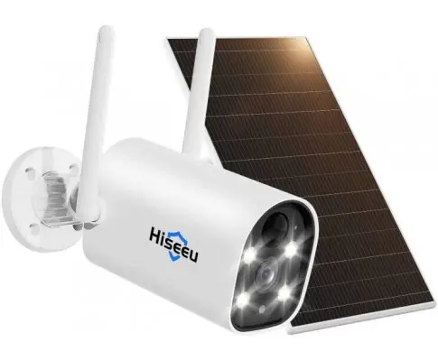 Hiseeu C40 Indoor/Outdoor WiFi Battery Camera With Solar Panel