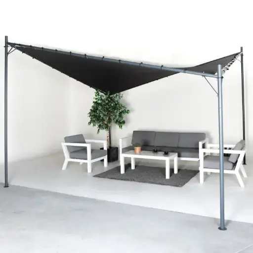 WALLAROO 3X3M BUTTERFLY STEEL GAZEBO - CHARCOAL