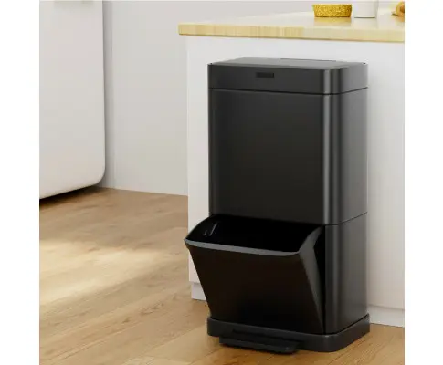 Devanti 70L Motion Sensor Bin Pedal Bins Automatic Black