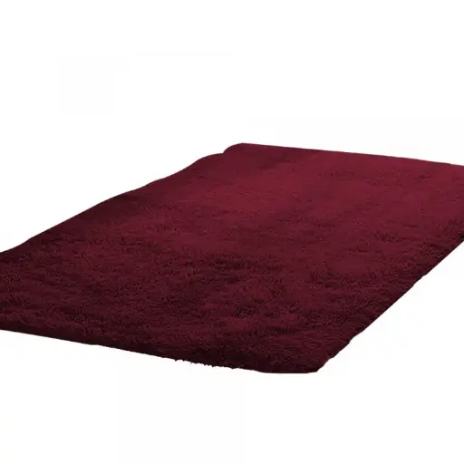 SHAG SHAGGY FLOOR CONFETTI RUG BURGUNDY 200X230CM