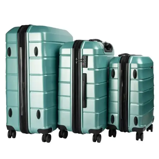 OLYMPUS 3PC ARTEMIS LUGGAGE SET HARD SHELL ABS+PC - ELECTRIC TEAL