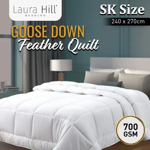 LAURA HILL 700GSM GOOSE DOWN FEATHER COMFORTER DOONA - SUPER KING