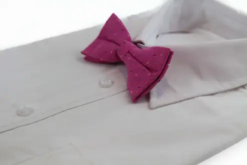 Mens Pink Multicoloured Star Cotton Bow Tie