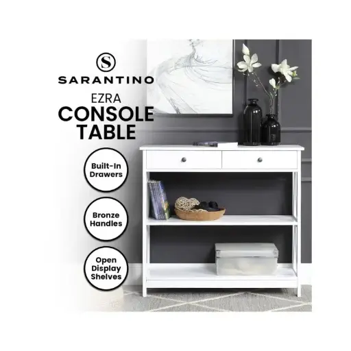 SARANTINO EZRA CONSOLE TABLE - WHITE