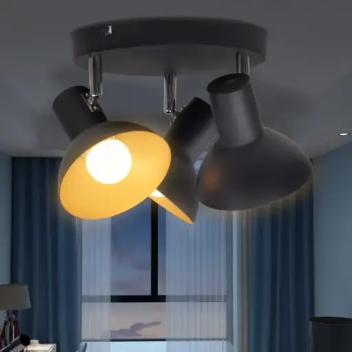 CEILING LAMP FOR 3 BULBS E27 BLACK AND GOLD