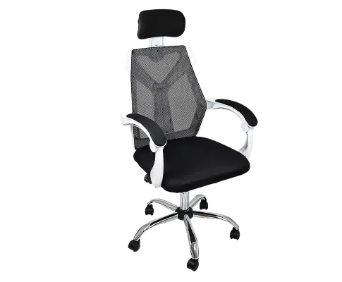 Office Chair Gaming Computer Chairs Mesh Back Foam Seat - White