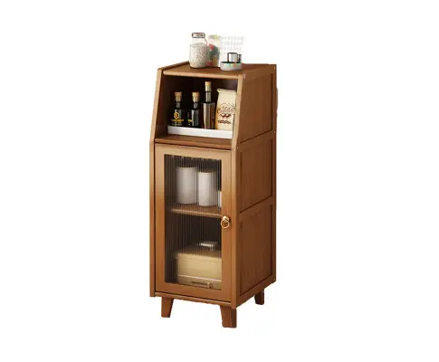 Modern Bamboo Kitchen Sideboard Storage Cabinet Cupboard Tea Cabinet