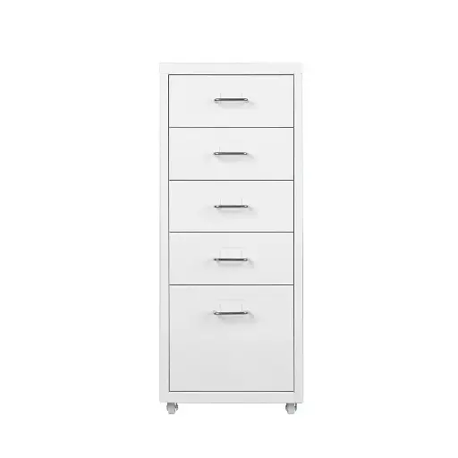 Levede 5 Drawer Office Cabinet Drawers White