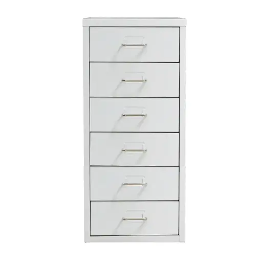 Levede 6 Drawer Office Cabinet Drawers White