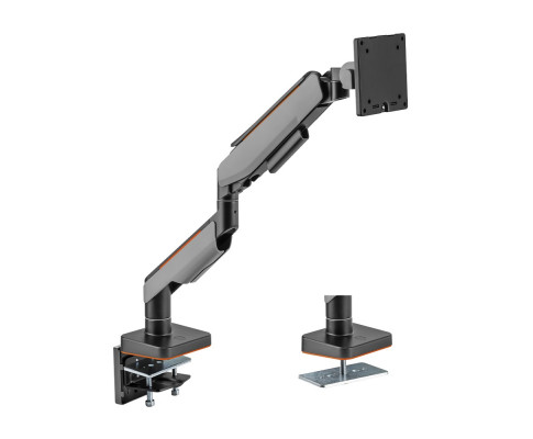 BRATECK Single Heavy-Duty Gaming Monitor Arm Fit Most 17'-49' Monitor Up to 20KG VESA 75x75,100x100