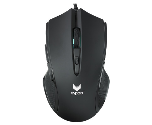 RAPOO V20S LED Optical Gaming Mouse Black - Up to 3000dpi 16m Colour 5 Programmable Buttons