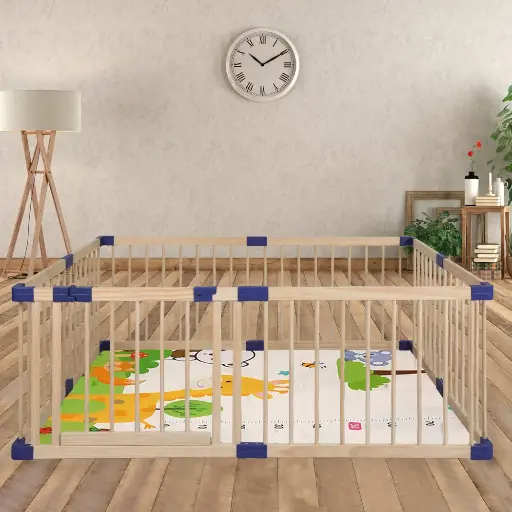 BoPeep Kids Playpen Wooden Baby Safety Large