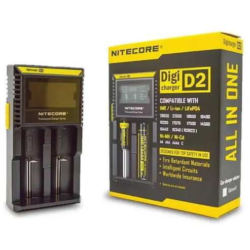 Nitecore D2 Digicharger - Battery Charger - Lithium Li Ion Smart Electric