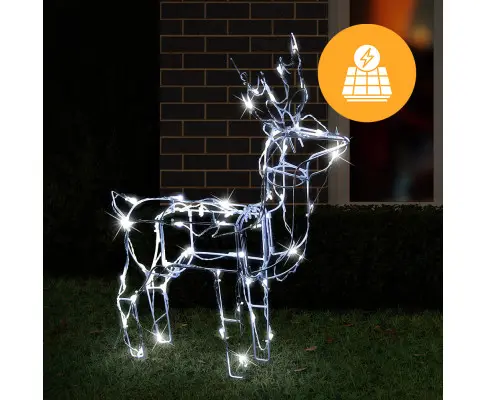 Solar LED Standing 3D Reindeer - 60 cm