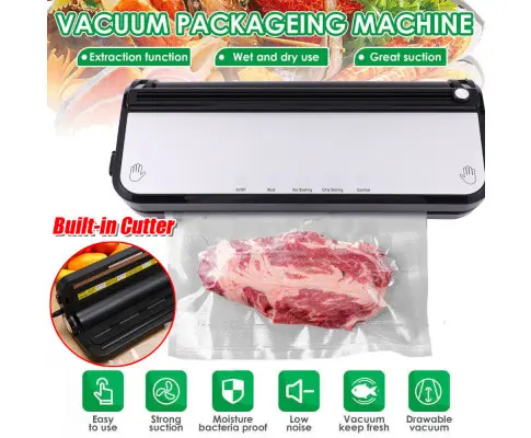 Vacuum Sealer Machine Fresh Dry Wet Food Saver Storage With Bags Built-in Cutter