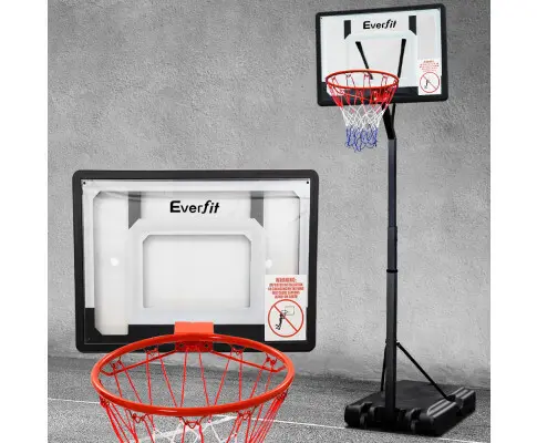 Everfit Adjustable Portable Basketball Stand Hoop System Rim 32"