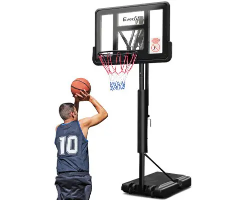 Everfit 3.05M Basketball Hoop Stand System Ring Portable Net Height Adjustable Black