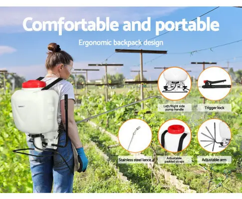 Giantz Weed Sprayer 15L Knapsack Backpack Pesticide Spray Fertiliser Farm Garden