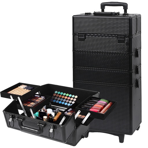 Professional Makeup Case Organizer Box Black