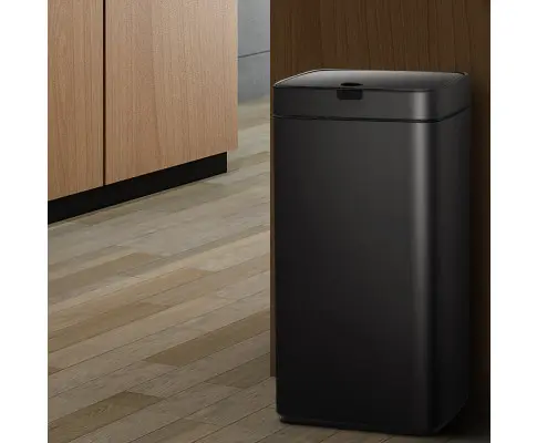 Devanti 45L Motion Sensor Bin Rubbish Automatic Black