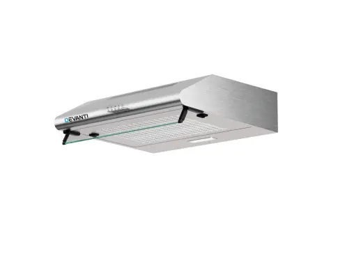 Devanti 600mm Range Hood 60cm Rangehood Kitchen Canopy LED Light Stainless Steel