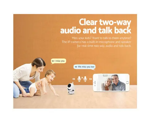 UL-TECH 1080P Wireless IP Camera CCTV Security System Baby Monitor White