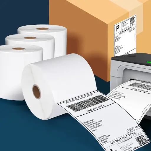 6 Rolls Direct Thermal Labels Barcode