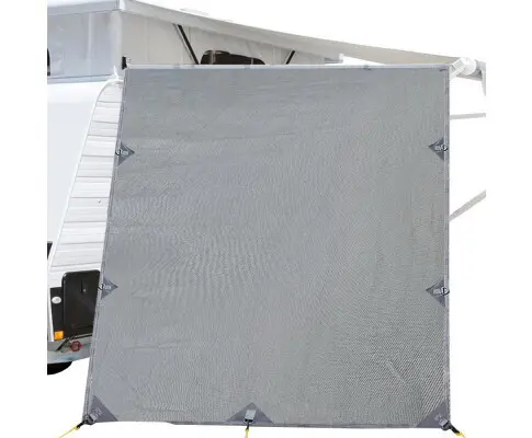 Caravan Privacy Screen Roll Out Awning 2.1x1.8M Sun Shade Pop Top End Wall Grey