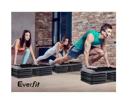 Everfit Set of 4 Aerobic Step Risers Exercise Stepper Workout Gym Fitness Bench Platform